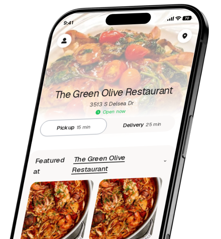 The Green Olive Restaurant app preview