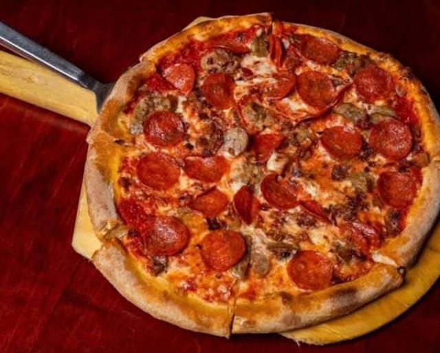 MEAT LOVERS PIZZA.